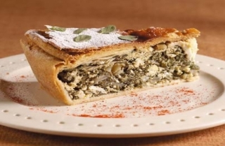 Pastel de acelga y champiñones